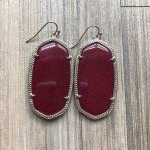 Kendra Scott Danielle burgundy earrings